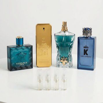 Набір чоловічих пробників 4в1 (Versace Eros, Paco Rabanne 1 Million, Jean Paul Gaultier Le Beau, Dolce & Gabbana K), 2 мл 1273 фото